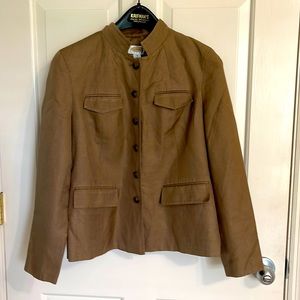 Talbots brown Petite 6 jacket/blazer, so trendy for fall